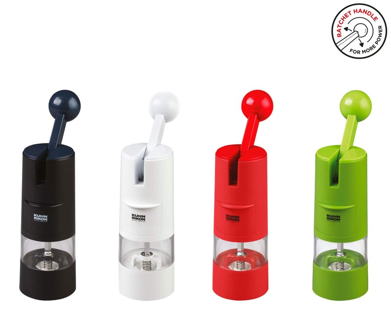 Kuhn Rikon High Performance Ratchet Grinder, White, 8.5 x 2.25 inches, Model 25551 â€“ Ergonomic, One-Handed Operation, Ideal for Salt, Pepper & Spices - Image 5